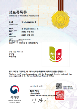 Trademark registration certificate